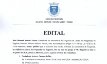 Convocatória para Reunião da Assembleia de Freguesia